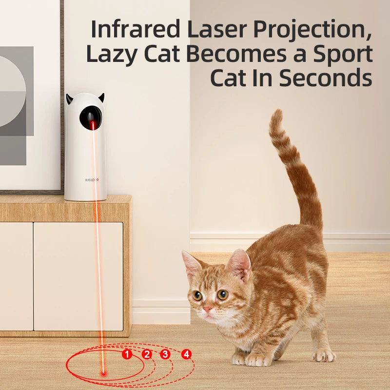 Sniff Joy Automatic LED Laser Cat Toy – Handheld & Smart Teasing Modes