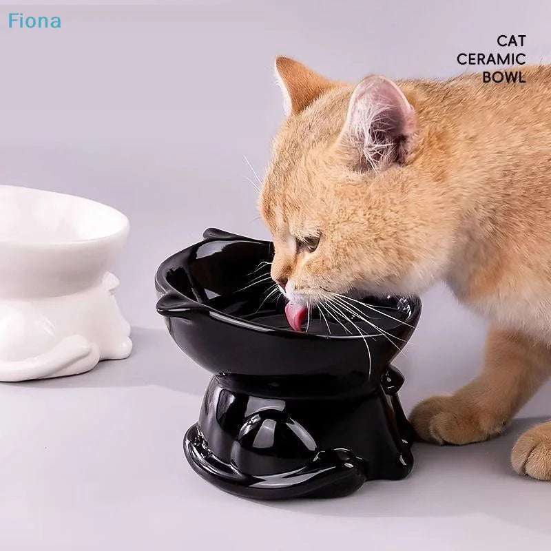 Sniff Joy Elevated Cat Ear Bowl – Anti-Vomiting Tilted Food & Water Bowl