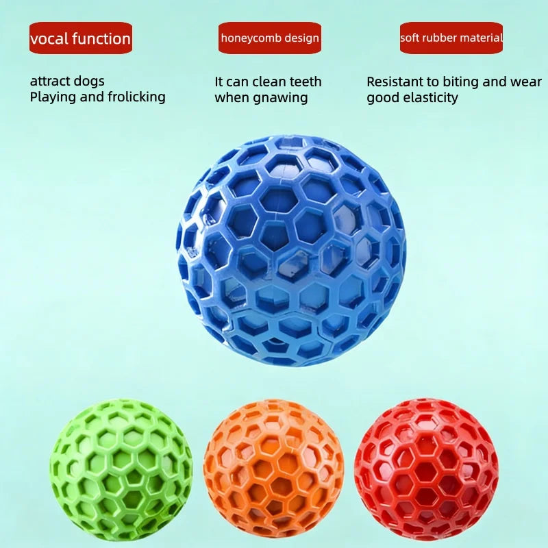 Sniff Joy TPR Squeaky Chew Ball – Dental Care Fetch Toy