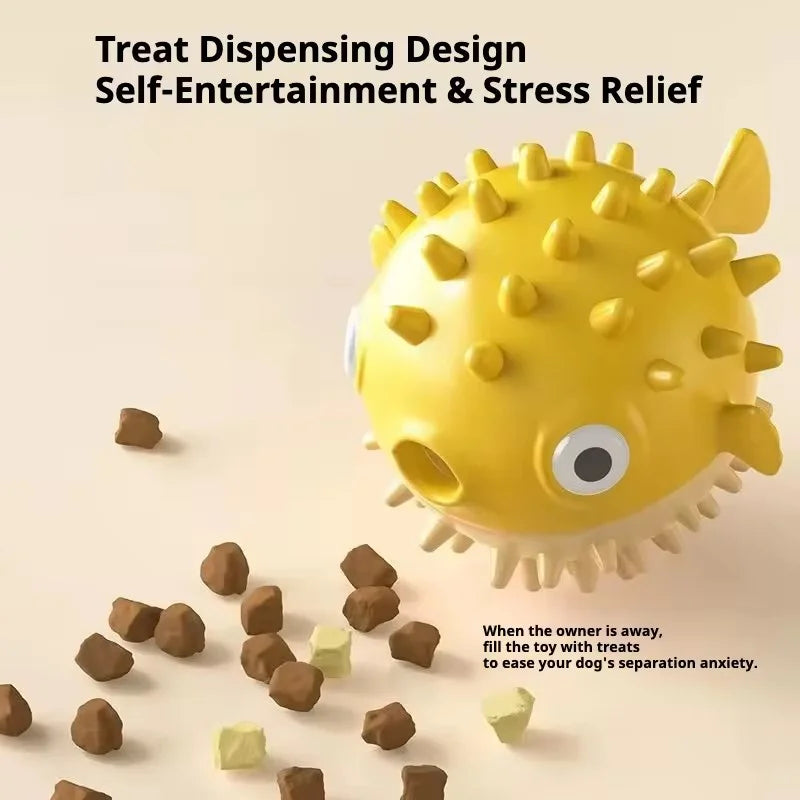 Sniff Joy Bouncing Fish Treat Toy – Bell Chew Ball for Dogs
