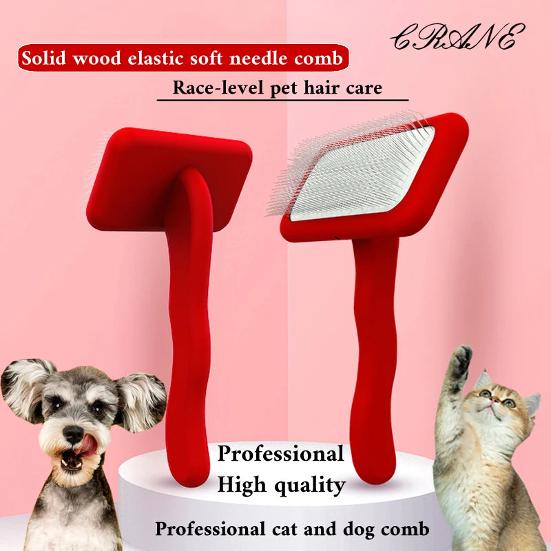 Sniff Joy Crane Wooden Grooming Brush – Soft-Pad Bath & Massage Brush