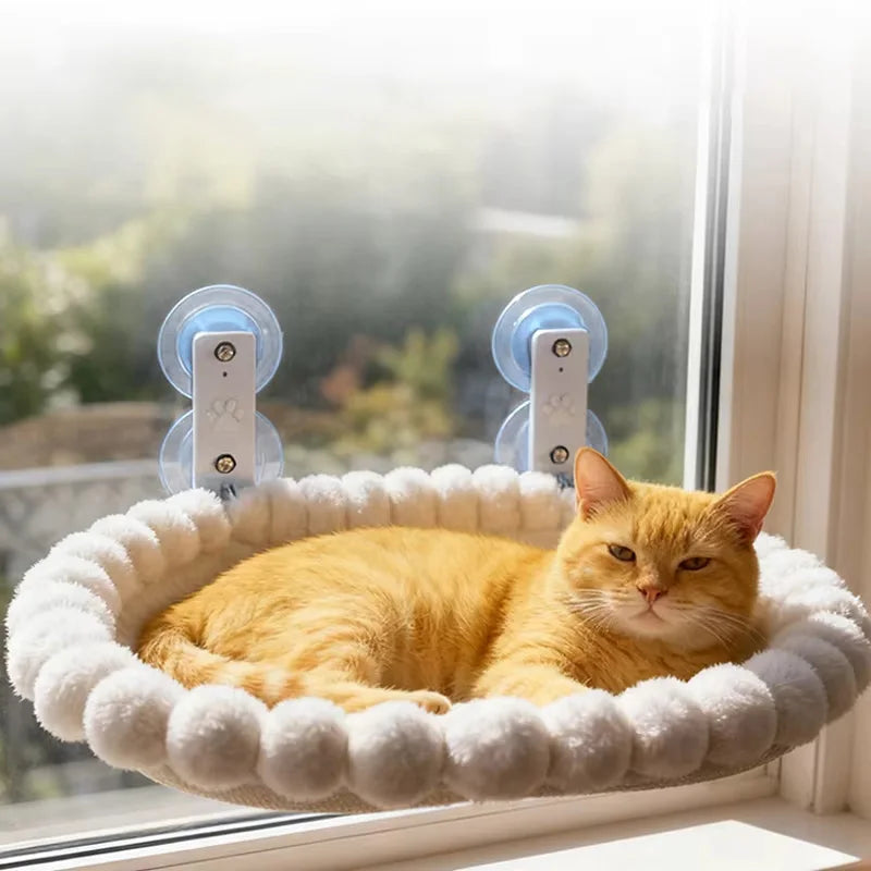 Sniff Joy Window-Mount Cat Hammock – Suction Cup Cozy Perch