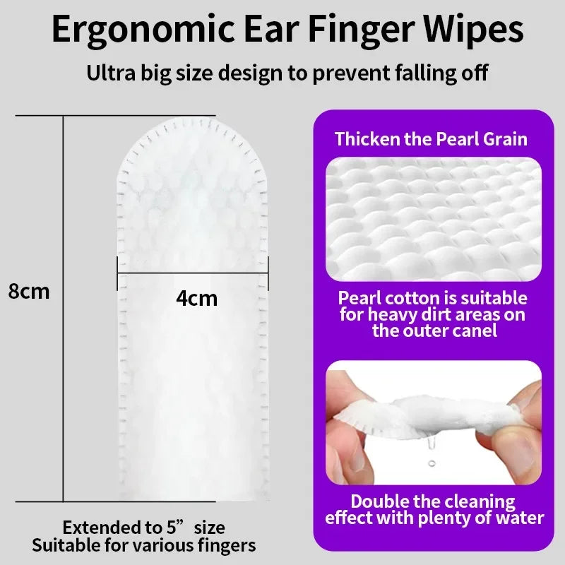 Sniff Joy Ear Cleaning Wipes – 50-Pack Ear Mite & Wax Remover for Cats & Dogs