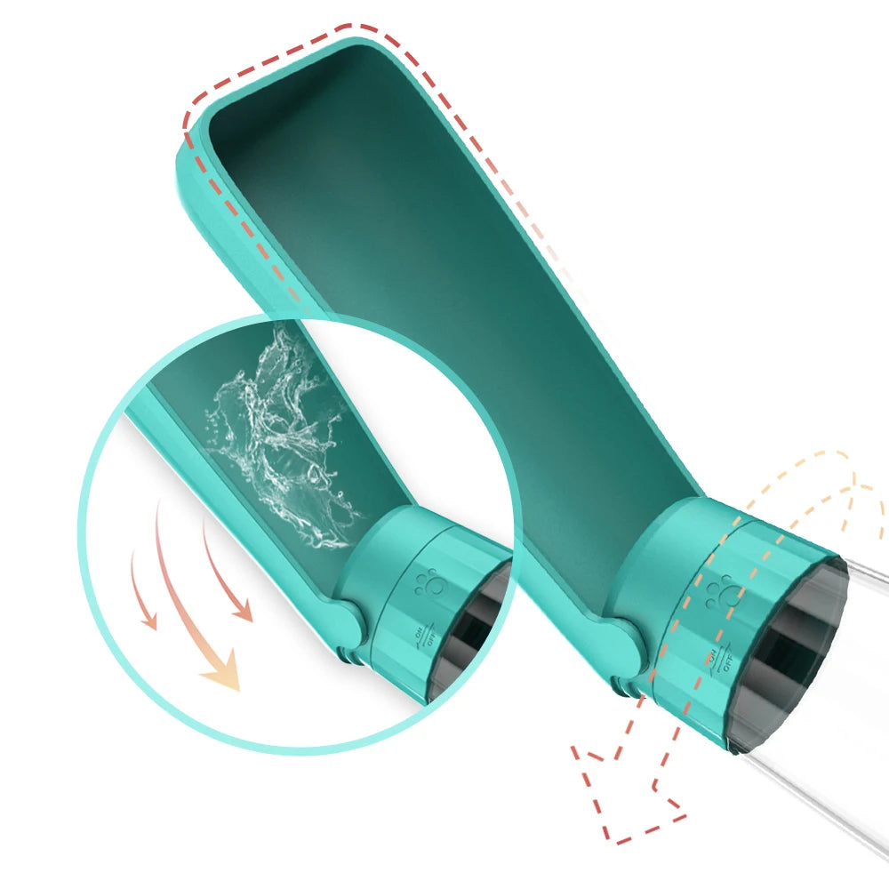 Sniff Joy Portable Dog Water Bottle – Foldable 550ml Travel Dispenser