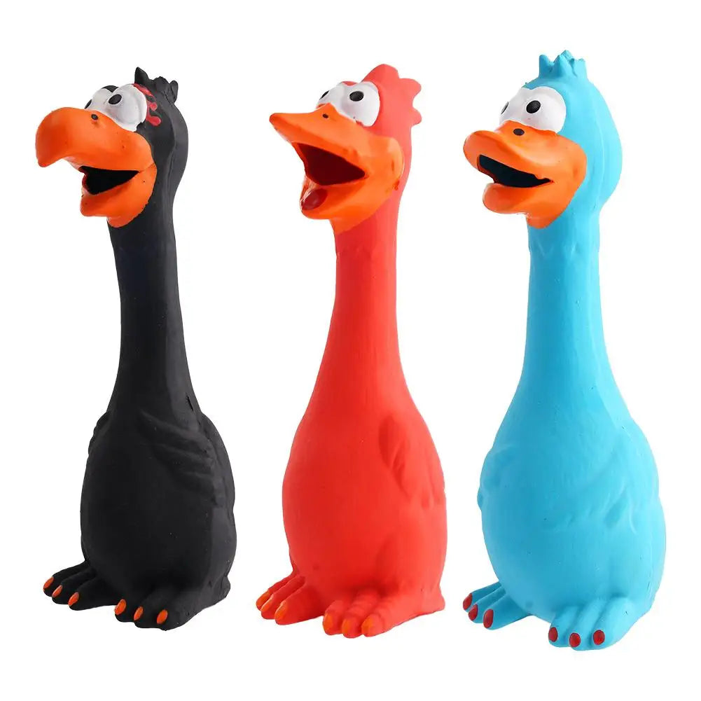 Sniff Joy Squeaky Latex Chew Bone – Chicken-Sound Dental Toy
