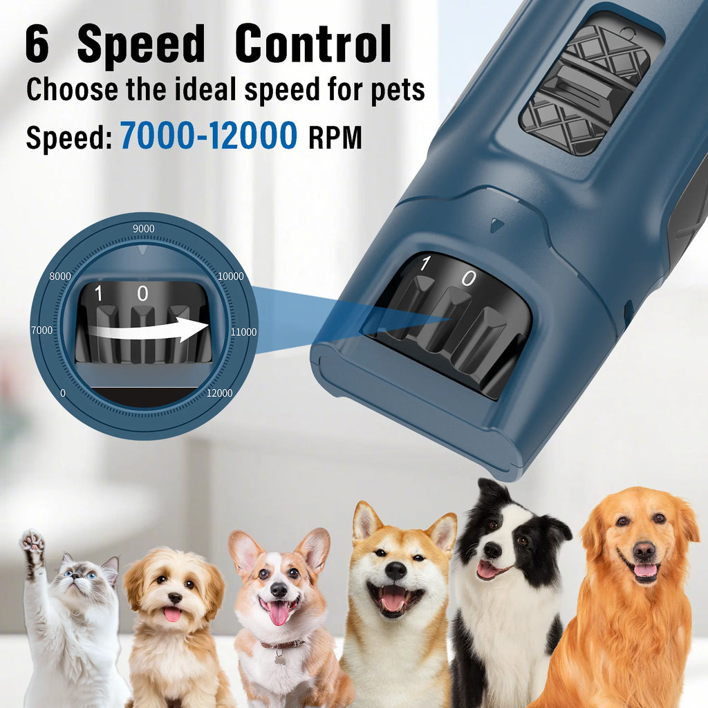 Sniff Joy 6-Speed Quiet Nail Grinder – Dual LED Rechargeable Trimmer