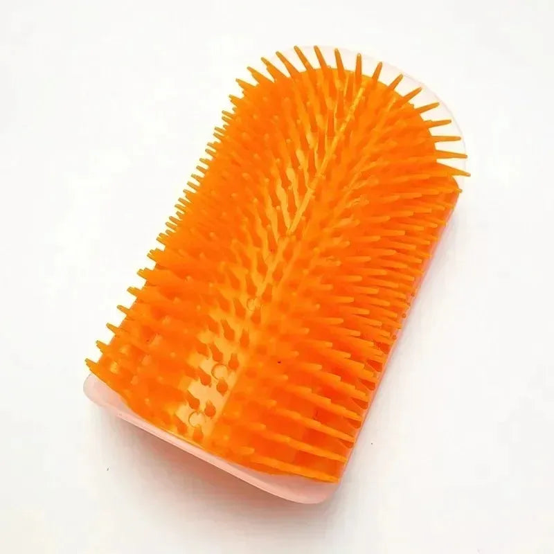 Sniff Joy Wall-Corner Cat Self Groomer – Massage Comb with Catnip Slot