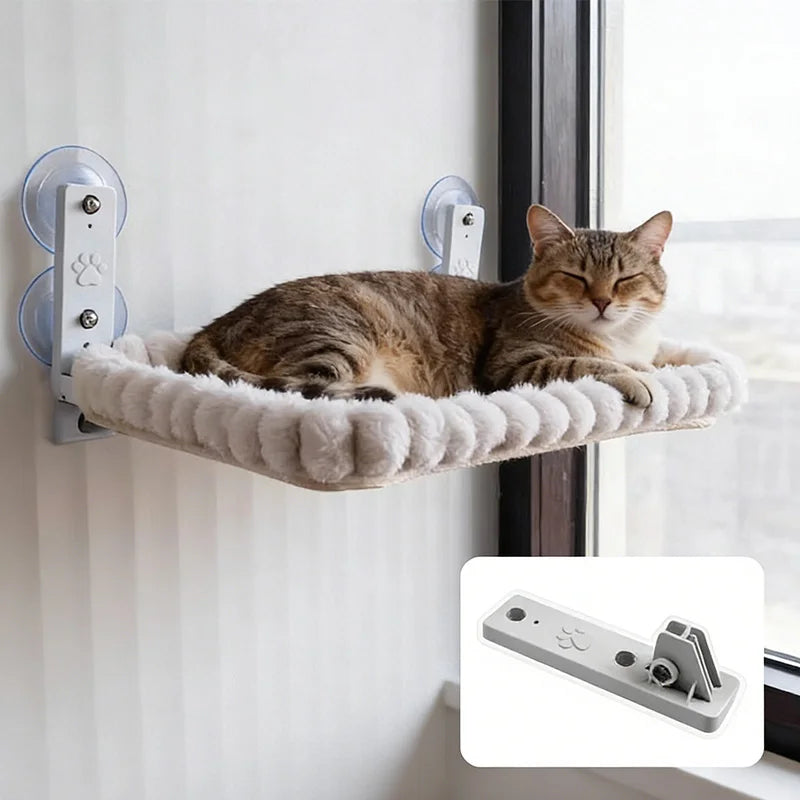 Sniff Joy Window-Mount Cat Hammock – Suction Cup Cozy Perch