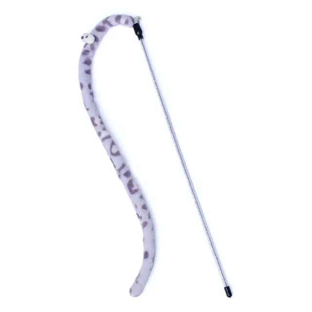 Sniff Joy Feather Teaser Wand – Interactive Caterpillar Cat Toy