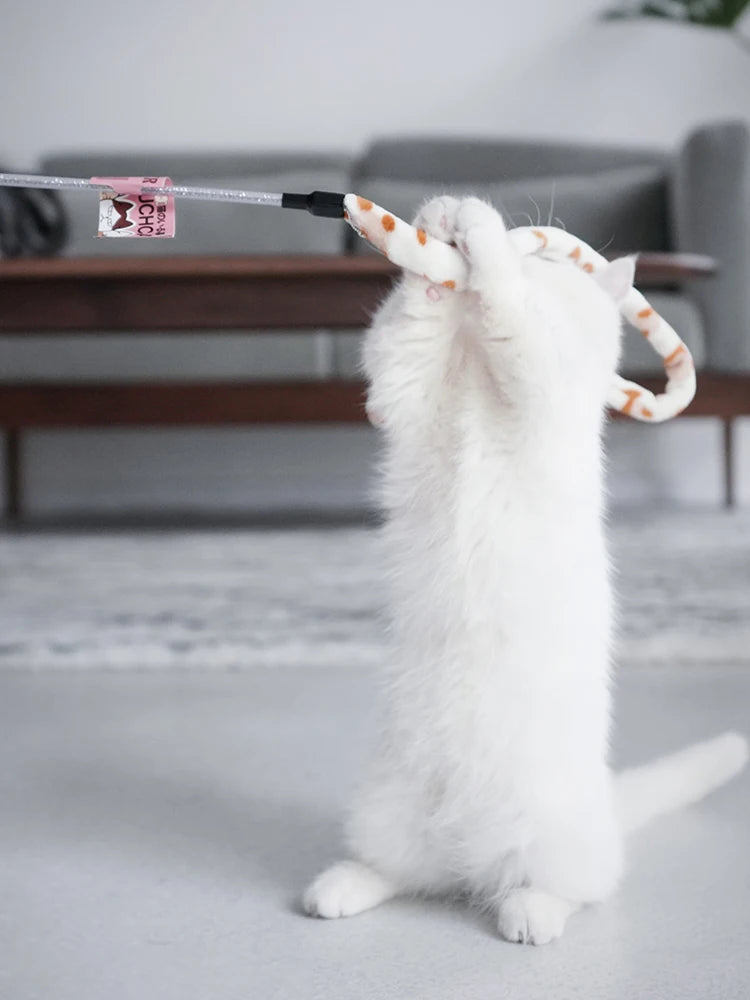 Sniff Joy Feather Teaser Wand – Interactive Caterpillar Cat Toy