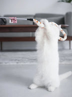 Sniff Joy Feather Teaser Wand – Interactive Caterpillar Cat Toy