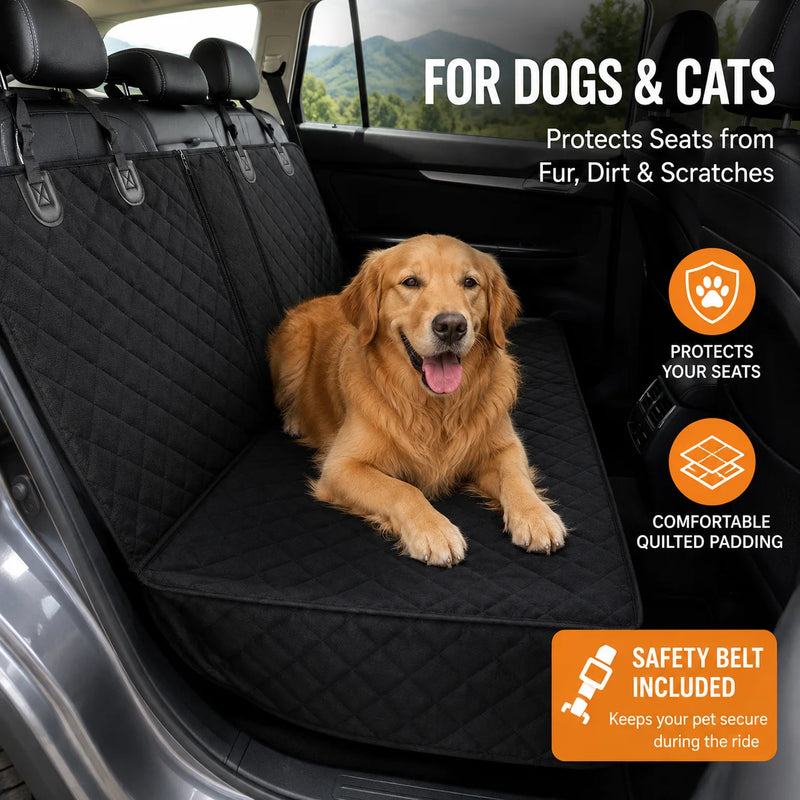 Sniff Joy Waterproof Rear Seat Cover – Quilted Car Protector
