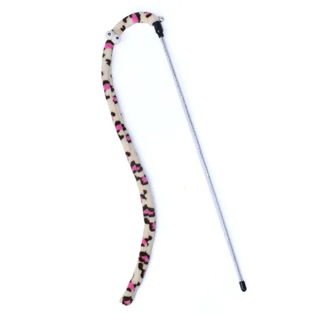 Sniff Joy Feather Teaser Wand – Interactive Caterpillar Cat Toy