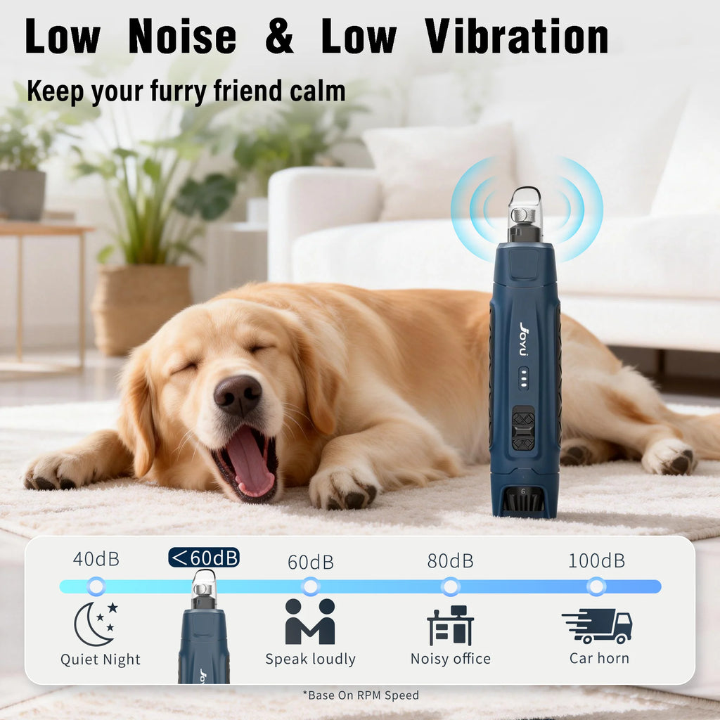Sniff Joy 6-Speed Quiet Nail Grinder – Dual LED Rechargeable Trimmer