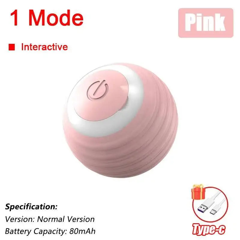 Sniff Joy Smart Rolling Cat Toy – USB Rechargeable Ball with Faux Tail