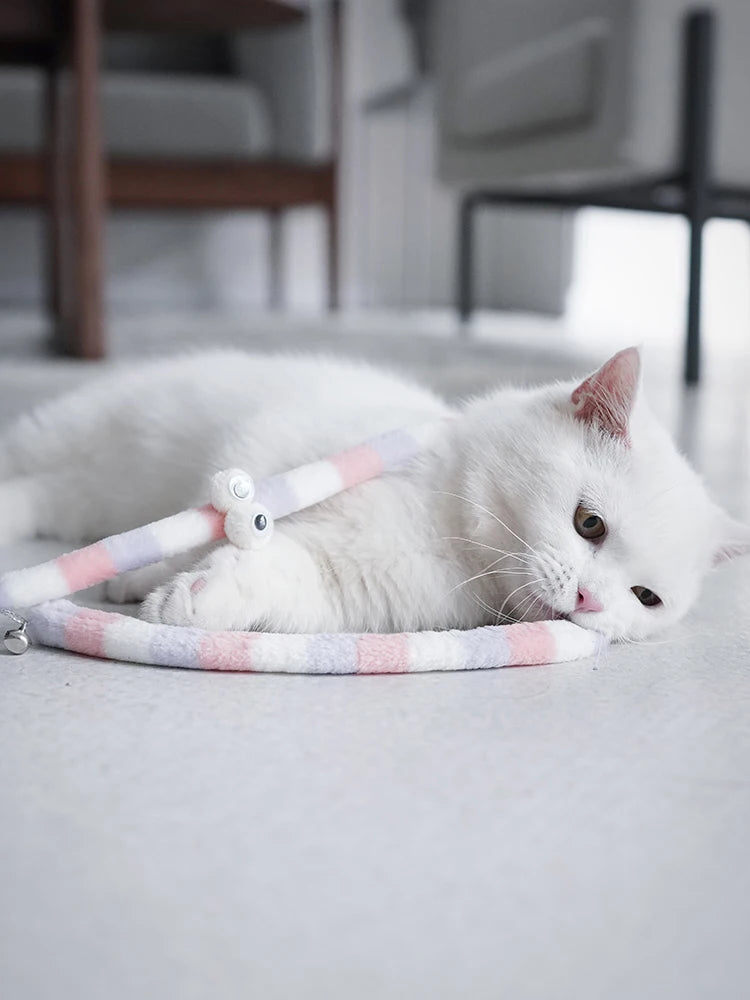 Sniff Joy Feather Teaser Wand – Interactive Caterpillar Cat Toy