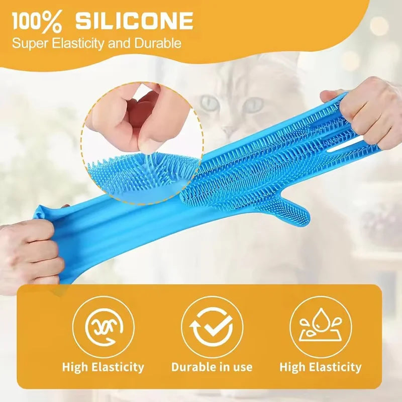 Sniff Joy Silicone Bath Glove – Anti-Scratch Grooming & Massage Mitt