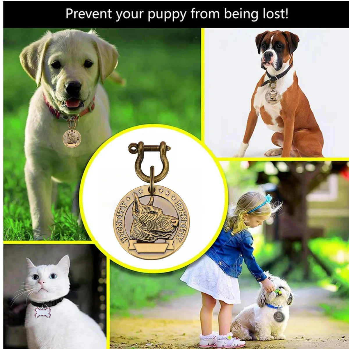 Sniff Joy Custom Engraved Pet ID Tag – Personalized Stainless Steel Nameplate