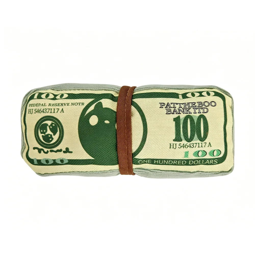 Sniff Joy Crinkle Money Chew Toy – Squeaky Dental Toy
