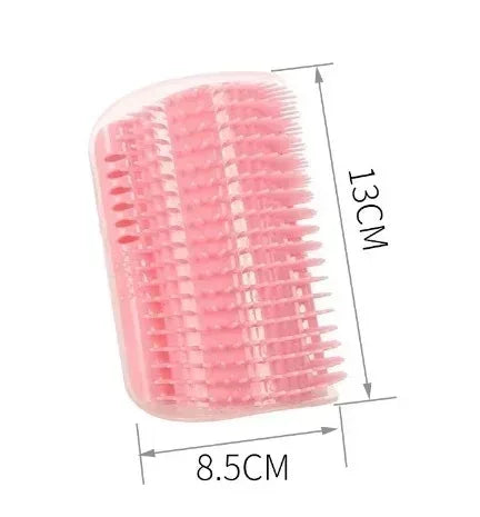 Sniff Joy Wall-Corner Cat Self Groomer – Massage Comb with Catnip Slot