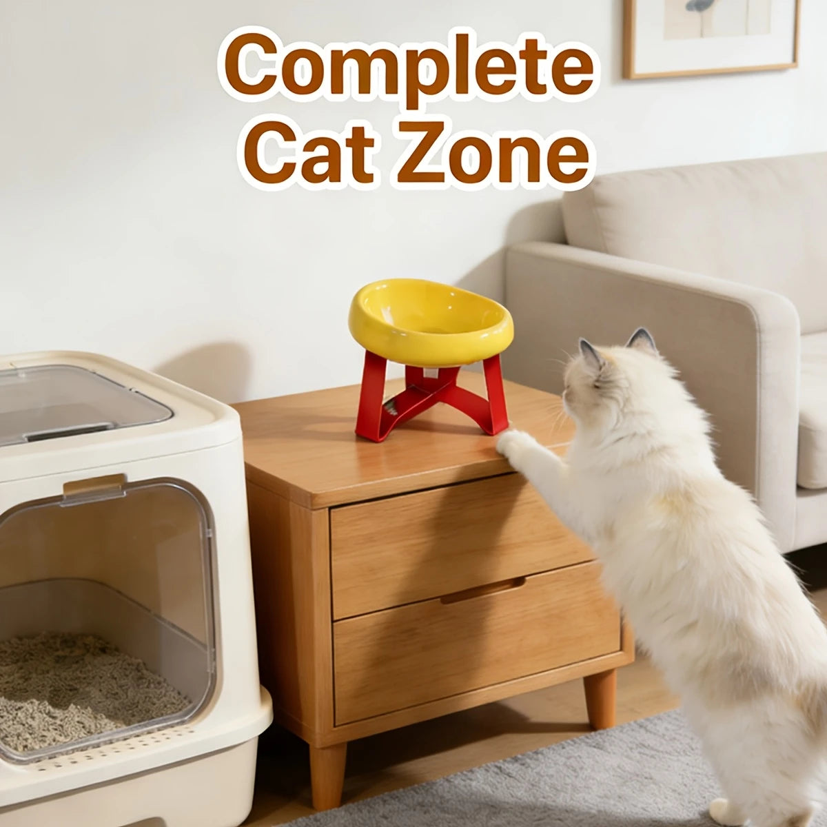 Sniff Joy Anti-Spill Elevated Bowl – High-Leg Cervical Support Dish
