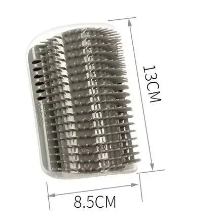 Sniff Joy Wall-Corner Cat Self Groomer – Massage Comb with Catnip Slot