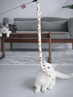 Sniff Joy Feather Teaser Wand – Interactive Caterpillar Cat Toy