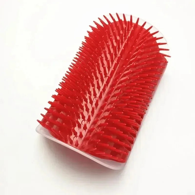 Sniff Joy Wall-Corner Cat Self Groomer – Massage Comb with Catnip Slot