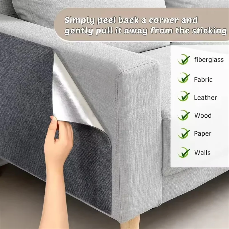 Sniff Joy Self-Adhesive Sofa Scratch Guard – Trimmable Cat Scratcher Pad