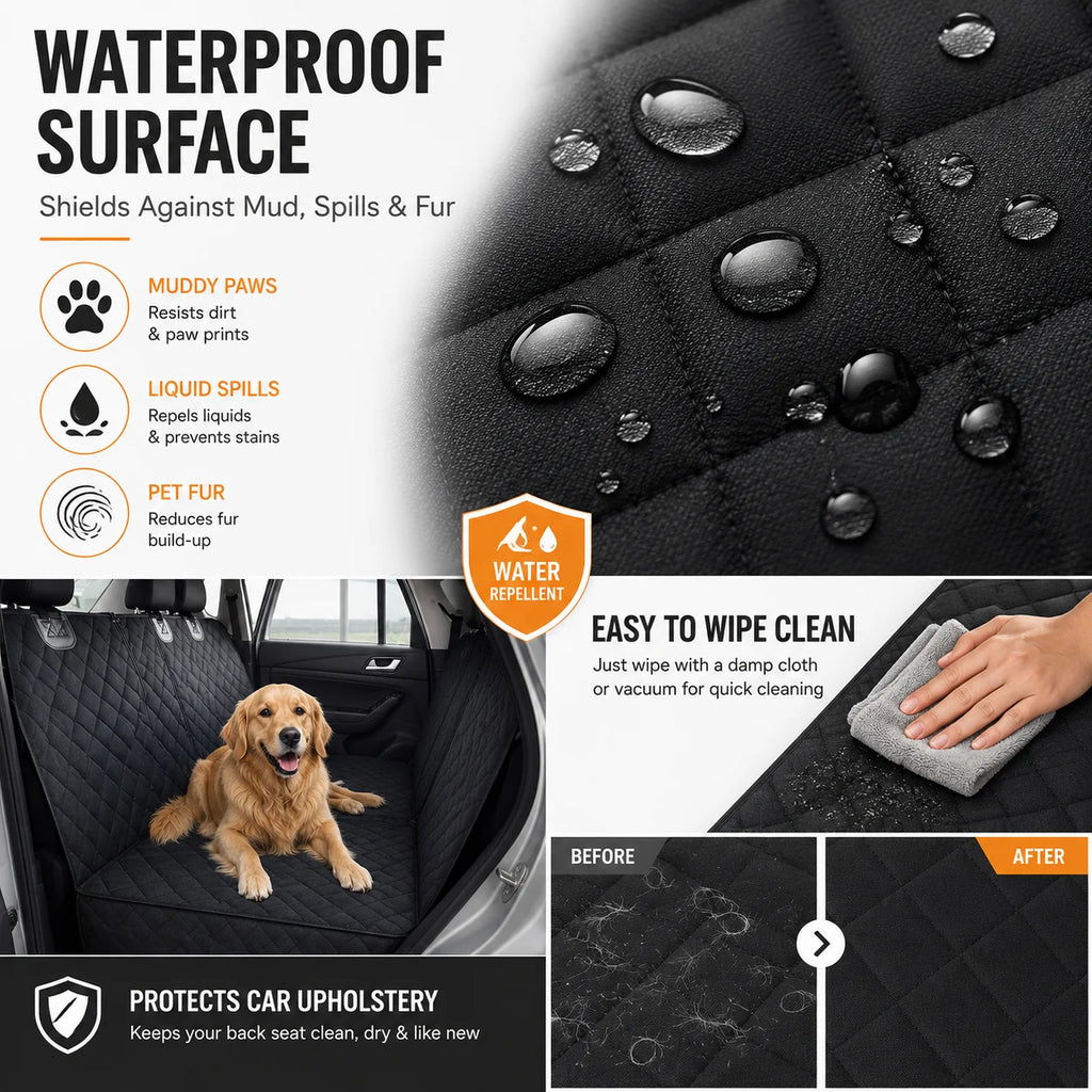 Sniff Joy Waterproof Rear Seat Cover – Quilted Car Protector