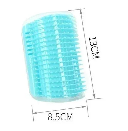 Sniff Joy Wall-Corner Cat Self Groomer – Massage Comb with Catnip Slot