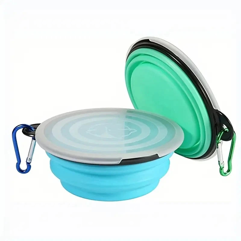 Sniff Joy Collapsible Travel Bowls (2-Pack) – Foldable Dishes with Lids