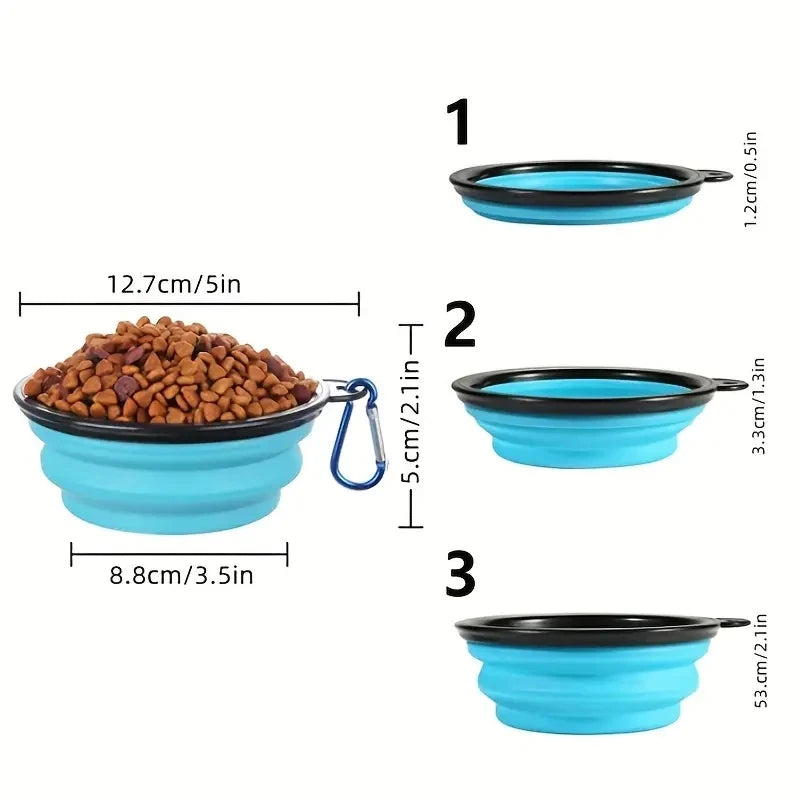 Sniff Joy Collapsible Travel Bowls (2-Pack) – Foldable Dishes with Lids