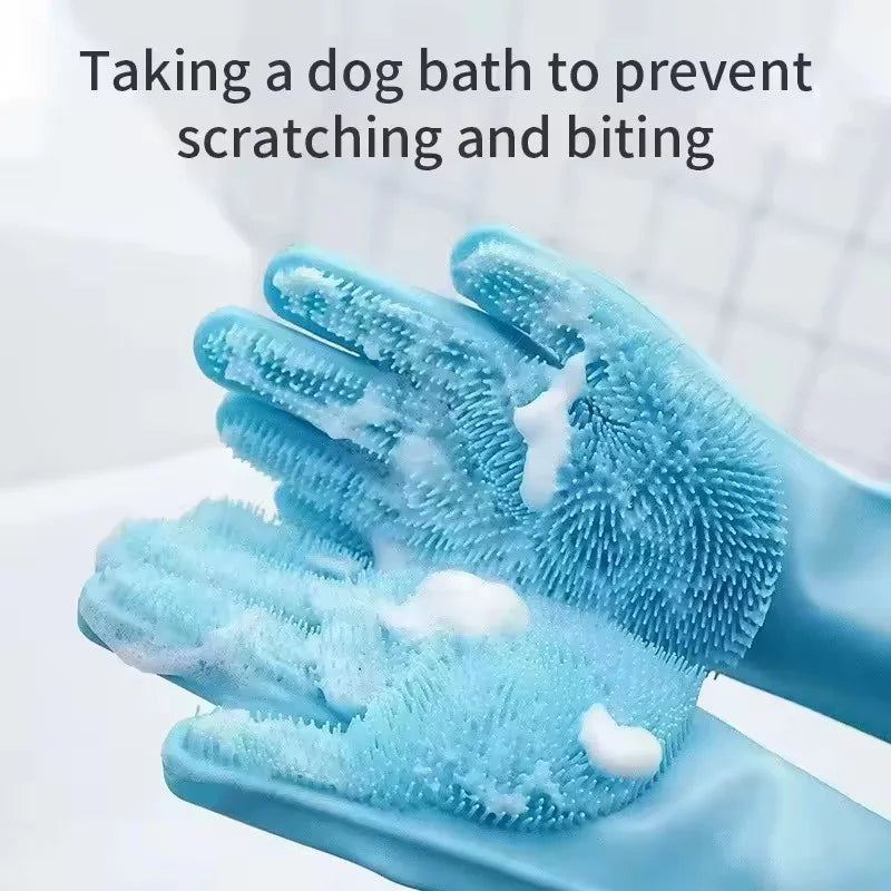 Sniff Joy Silicone Bath Glove – Anti-Scratch Grooming & Massage Mitt
