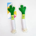 Sniff Joy Scallion Plush Chew Toy – Bite-Resistant Squeaky Toy