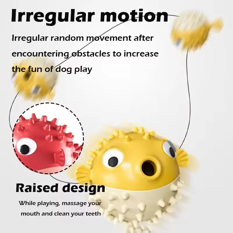 Sniff Joy Bouncing Fish Treat Toy – Bell Chew Ball for Dogs
