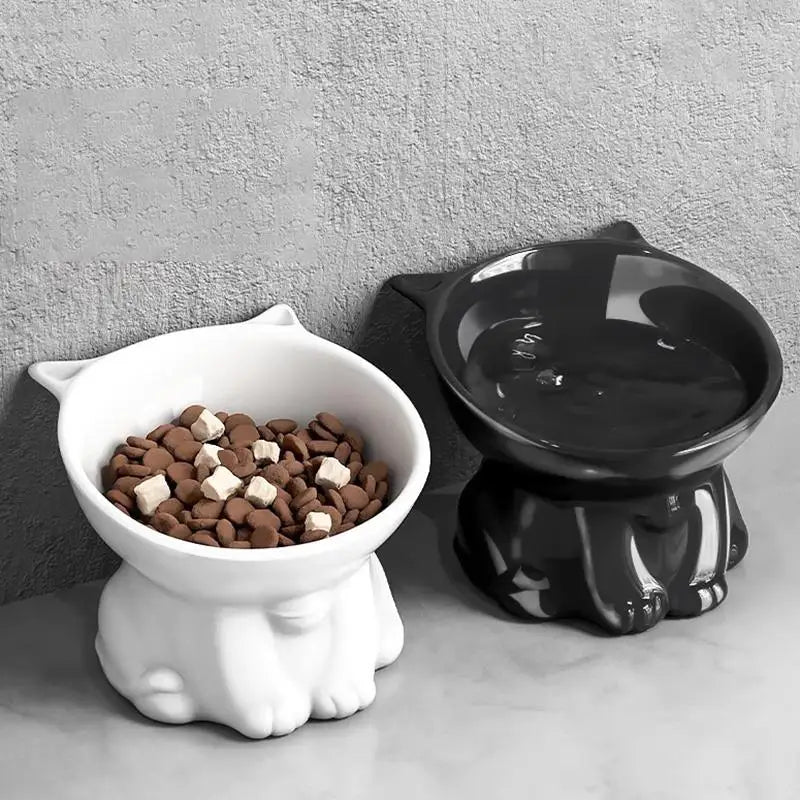 Sniff Joy Elevated Cat Ear Bowl – Anti-Vomiting Tilted Food & Water Bowl