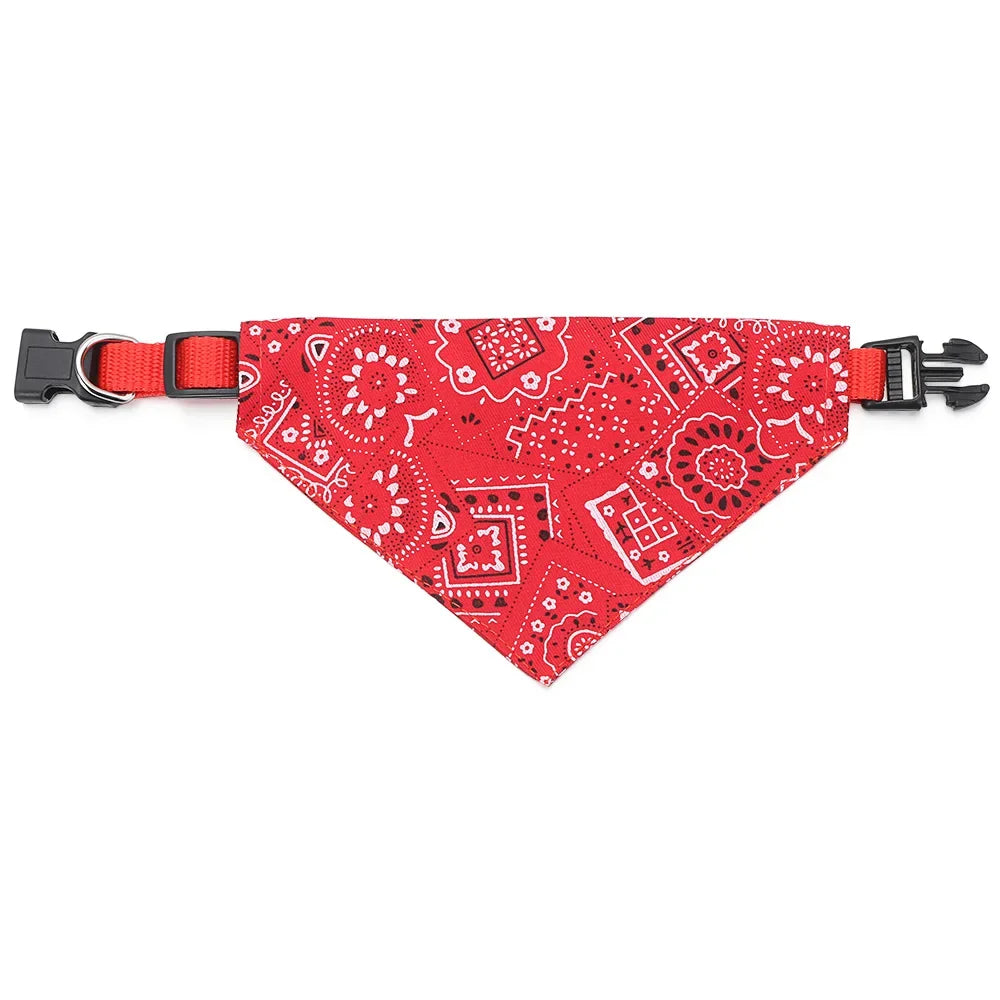 Sniff Joy Adjustable Pet Bandana – 100% Cotton Triangle Scarf