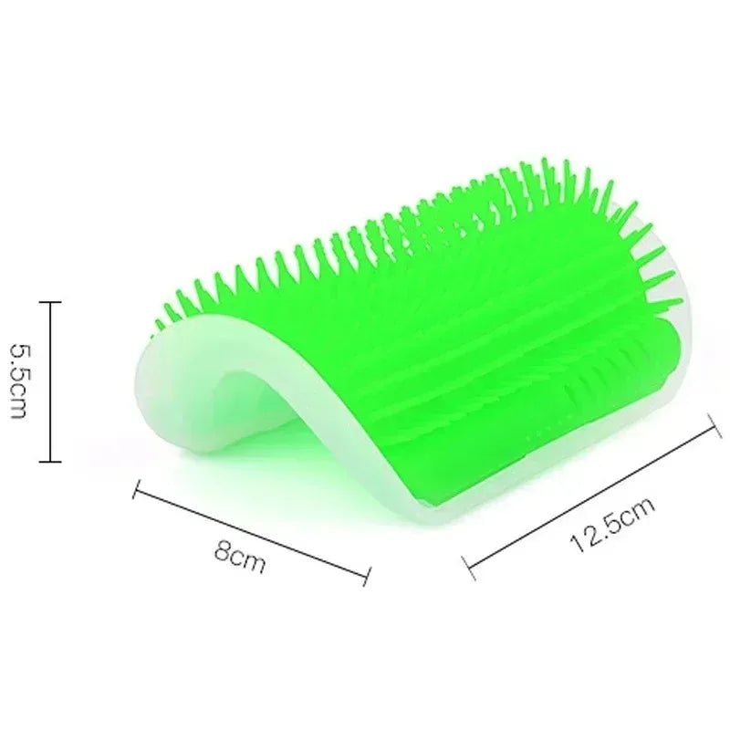 Sniff Joy Wall-Corner Cat Self Groomer – Massage Comb with Catnip Slot
