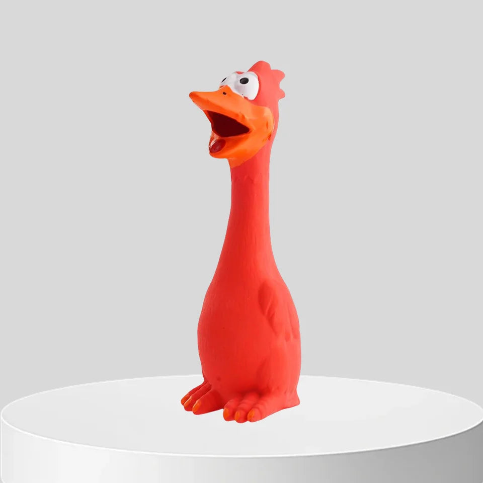 Sniff Joy Squeaky Latex Chew Bone – Chicken-Sound Dental Toy