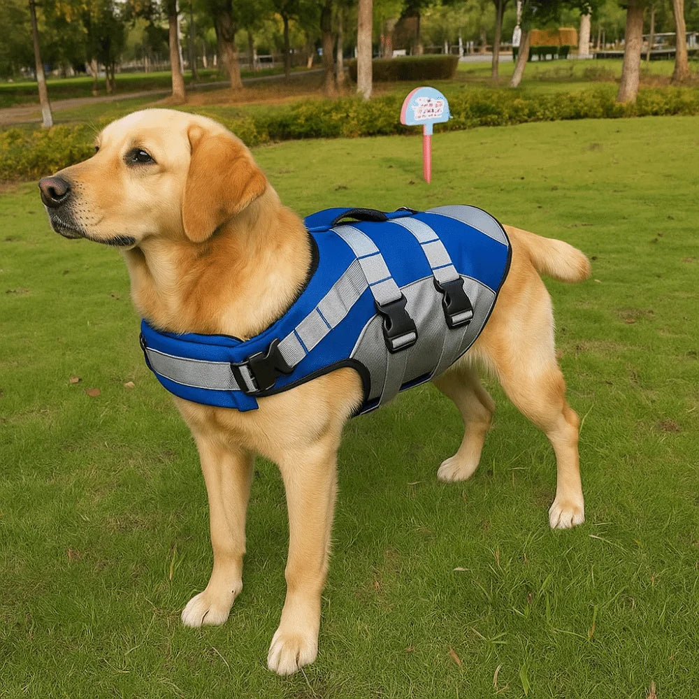Sniff Joy Reflective Dog Life Jacket – Adjustable Swim Vest