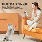 Sniff Joy Automatic LED Laser Cat Toy – Handheld & Smart Teasing Modes