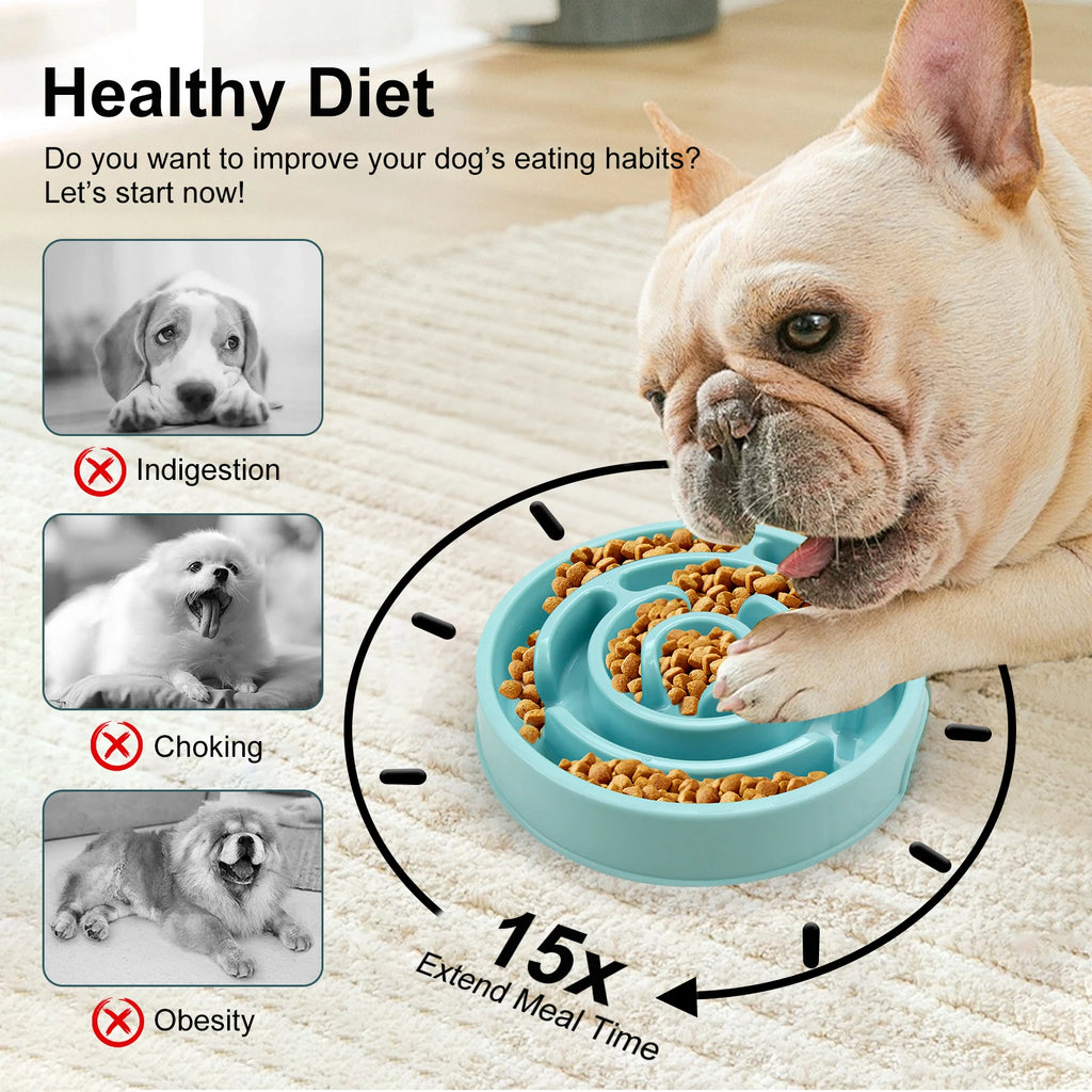 Sniff Joy Maze-Style Slow Feeder Bowl – Anti-Gulping Dish for Dogs