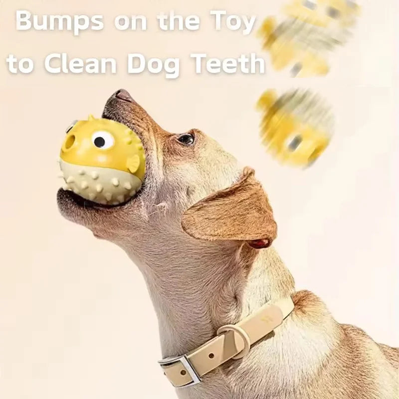 Sniff Joy Bouncing Fish Treat Toy – Bell Chew Ball for Dogs